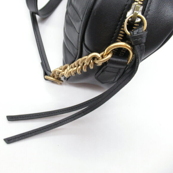 Gucci Shoulder Bag Calfskin Leather Black - Picture 7 of 10